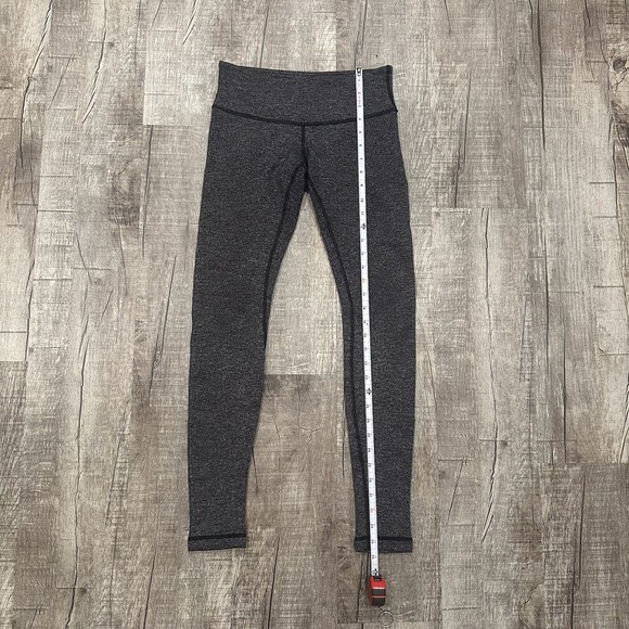 Lululemon Wunder Under Low-Rise Legging Pants Heathered Black Grey Women's Sz 4 - Picture 4 of 8